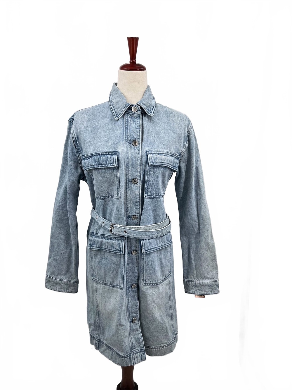 KORS Michael Kors Denim Light Wash Long Shacket | Women’s Size 6